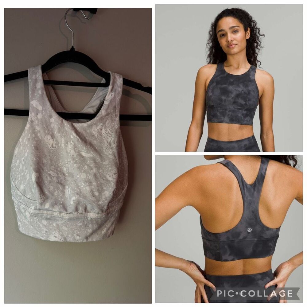 Lululemon Wunder Train Longline Bra *Medium Support marble print size 2